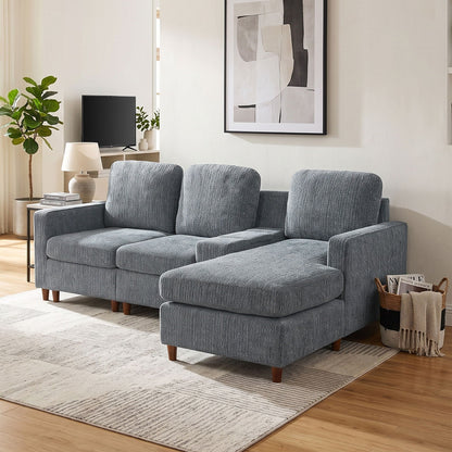 L - Sectional Sofa With Reversible Chaise Hearth and Haven