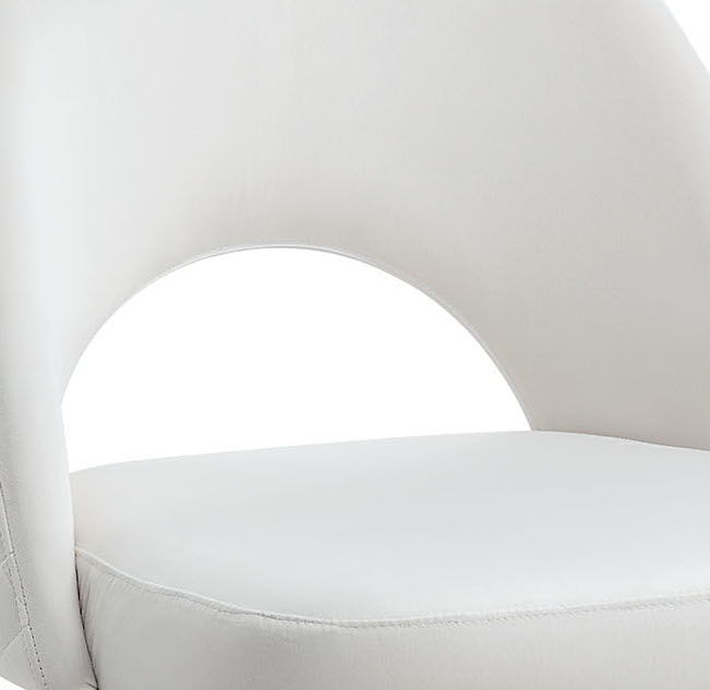 Zemirah - Velvet Gloss Side Chair (Set of 2) - White Acme