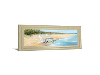 Water View Il By Sally Swatland - Framed Print Wall Art - Blue