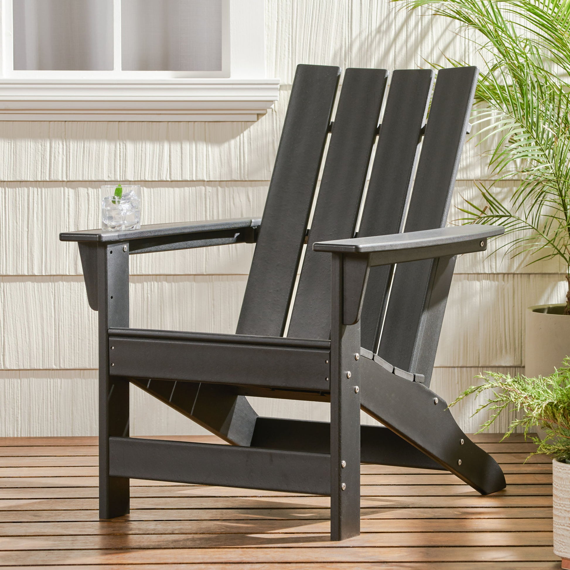 Enigmara - Outdoor High Density Resin Adirondack Chair Noble House