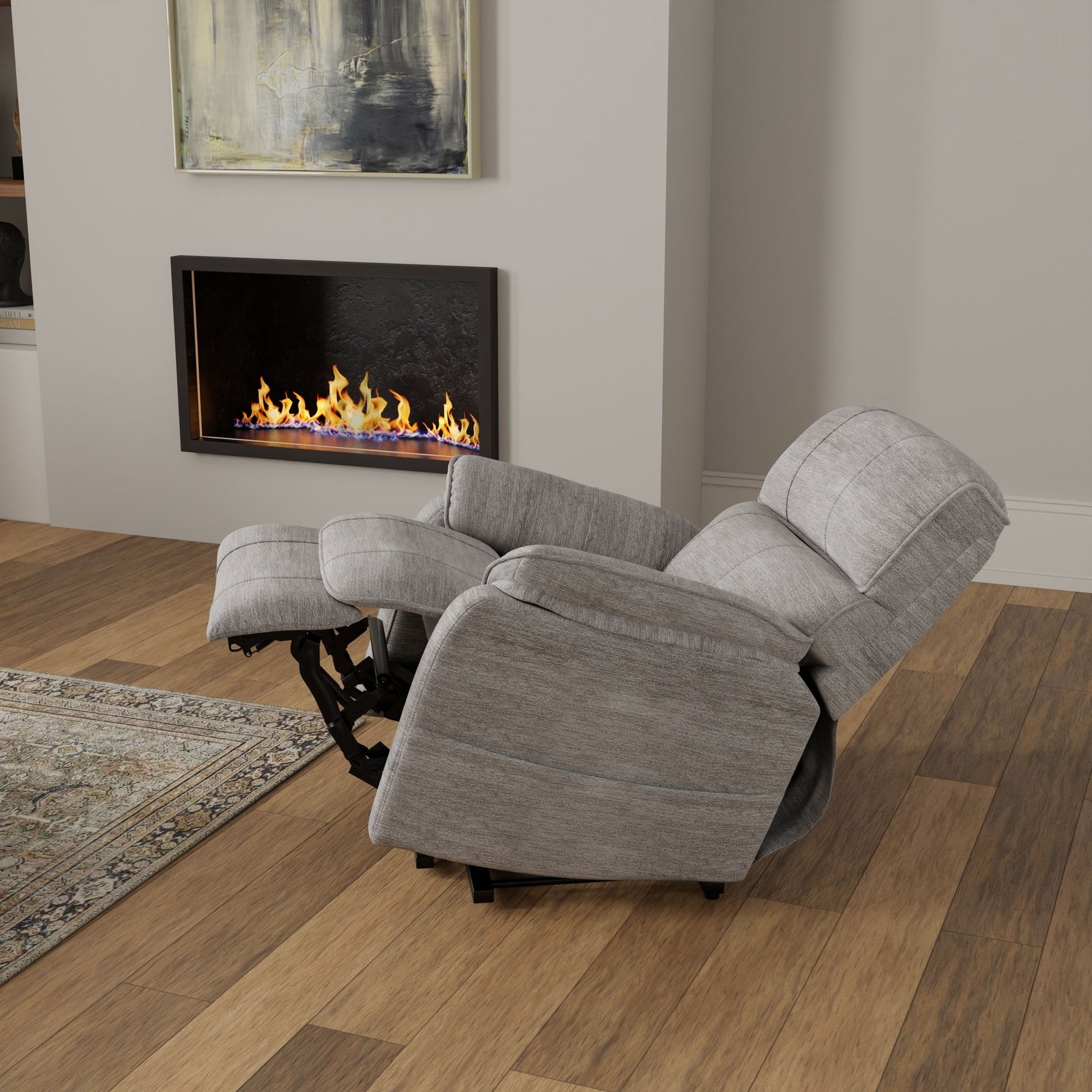 Lucie - Fabric Power Lift Chair - Gray Home Essentials