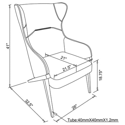 Walker - Upholstered High Wingback Accent Chair CoasterElevations