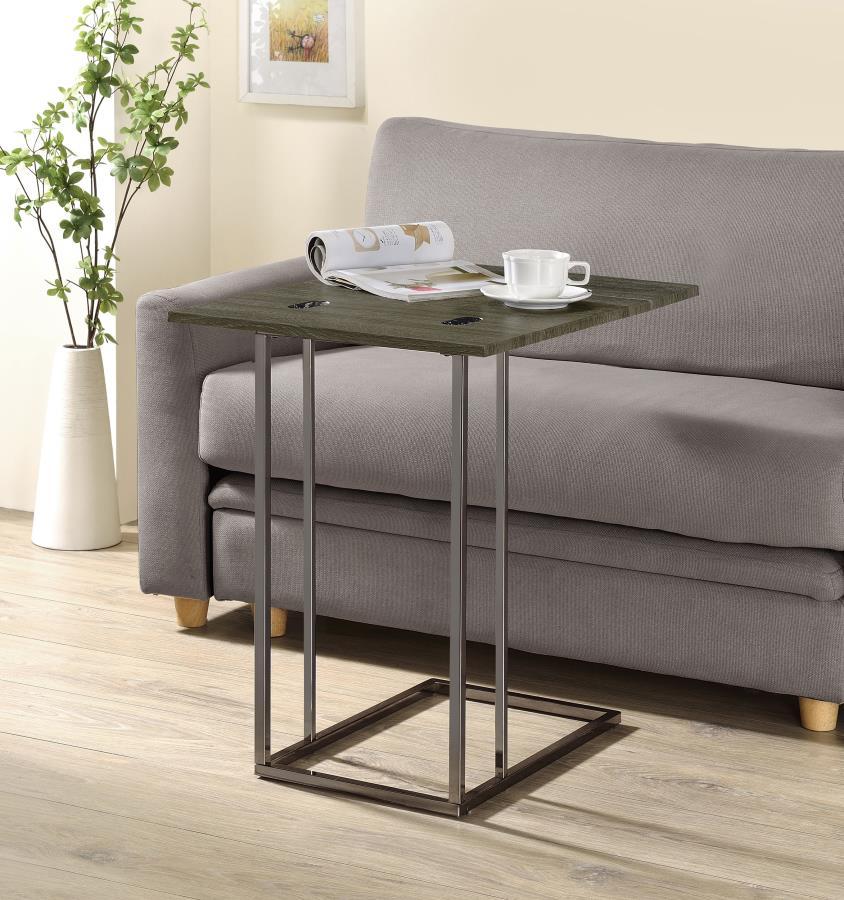 Pedro - Expandable C-Shaped Sofa Side Table CoasterEveryday