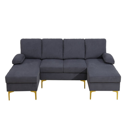 U - Shaped Sectional Sofa With Double Chaise Home Essentials