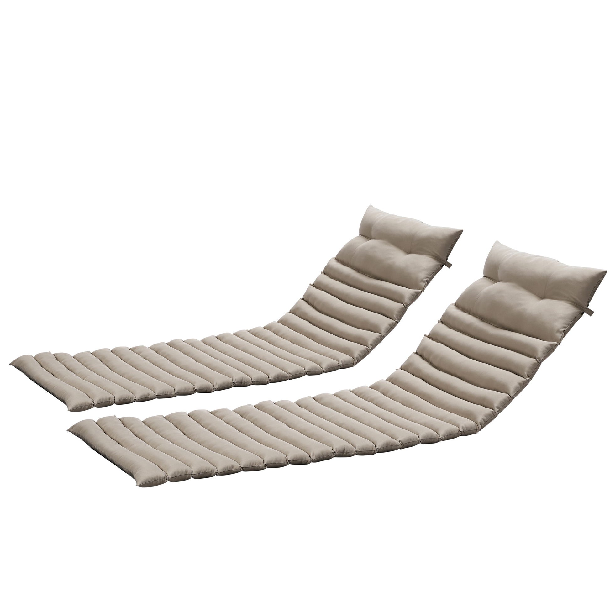 2 Piece Outdoor Chaise Lounge Chair Cushion Set Home Essentials