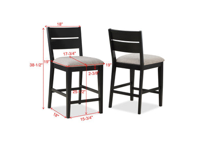 Mathis - Counter Height Chair (Set of 2) - Black