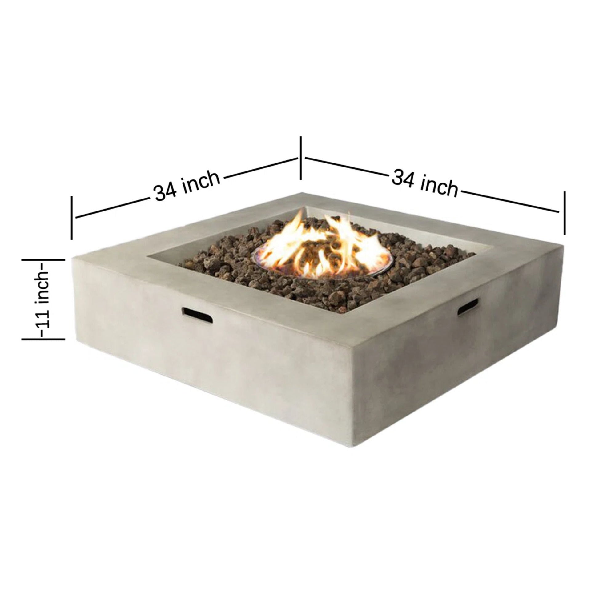 Streamlined Aesthetic Outdoor Fire Pit Table LSI Patio Furniture