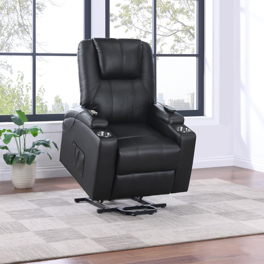 Armstrong - Upholstered Power Lift Massage Recliner Coaster Fine Furniture