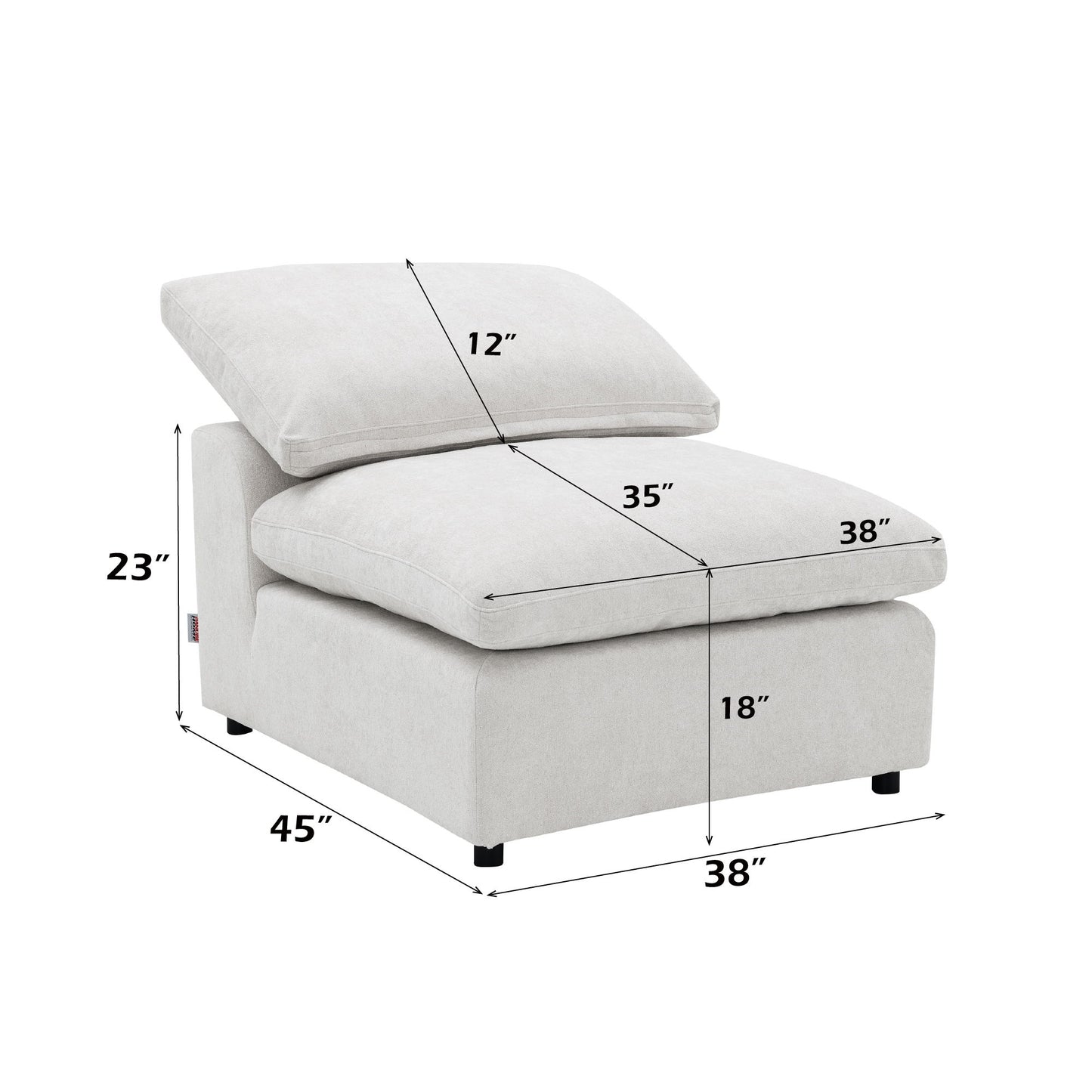 Naveen - Modular Sectional With Ottoman Acme