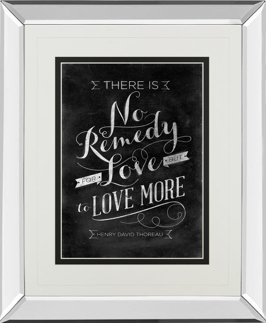 No Remedy By Sd Graphic - Mirror Framed Print Wall Art - Black