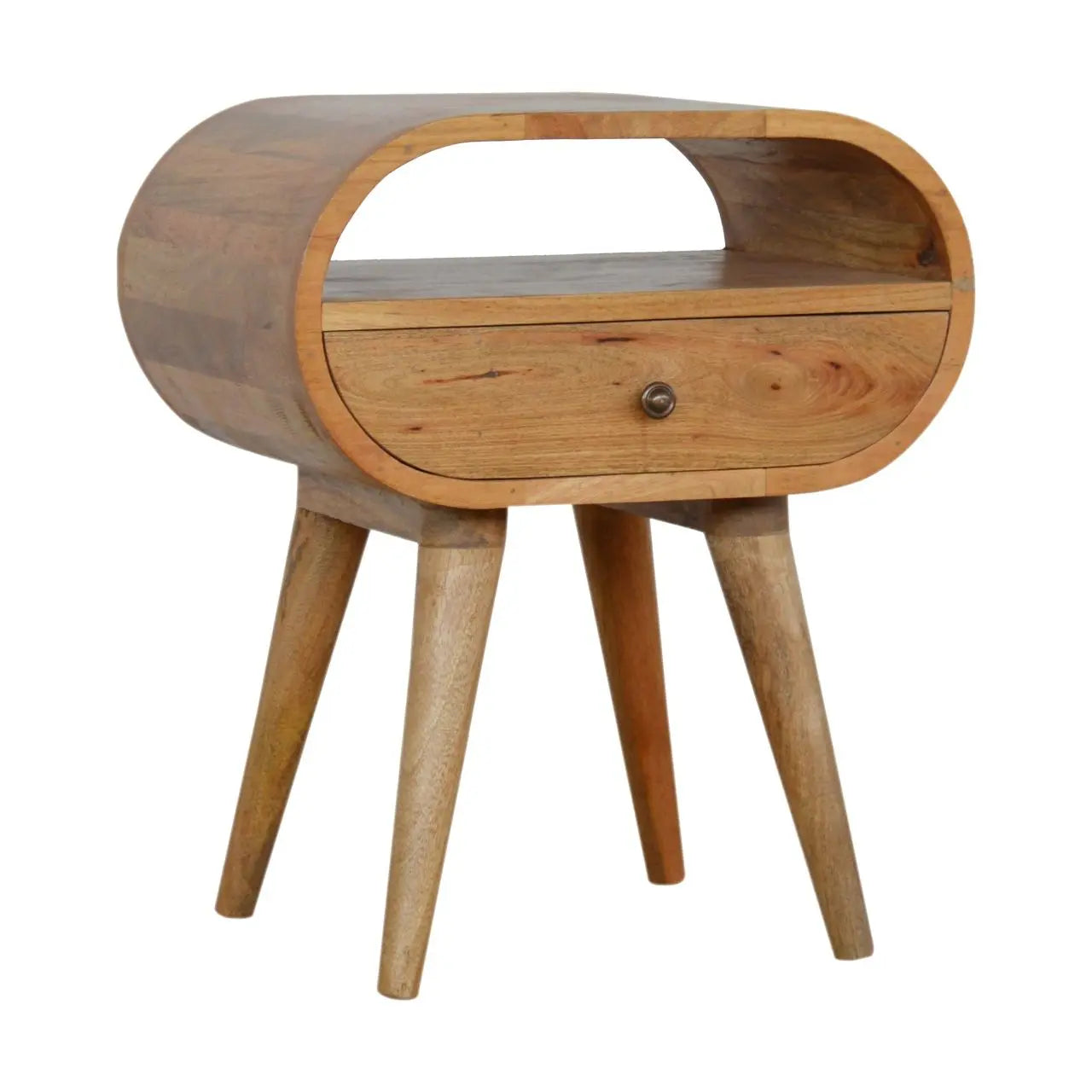 Circular Open Bedside Nightstand Artisan Furniture