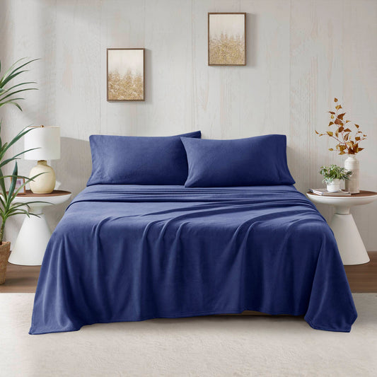 Twin Long Sheet Set - Navy True North by Sleep Philosophy