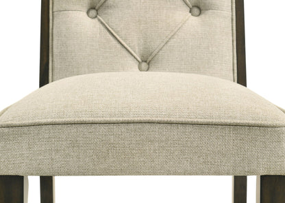 Herbert - Side Chair (Set of 2) - Espresso / Beige Crown Mark