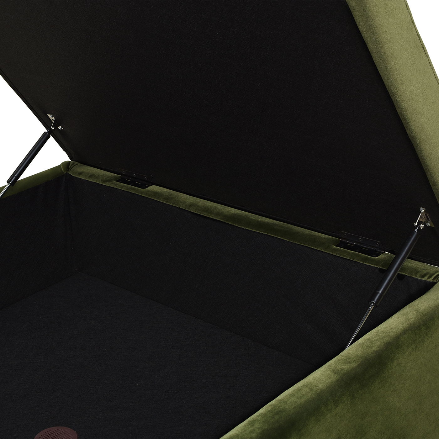 Knox - Square Storage Cocktail Ottoman - Olive Green Jennifer Taylor Home
