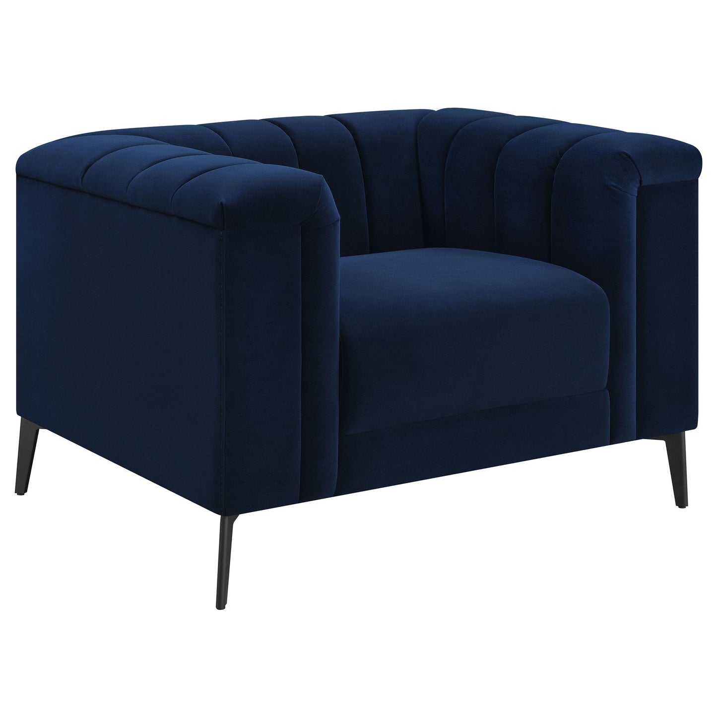 Darci - Accent Armchair With Seating And Tapered Legs - Blue Furniture Max