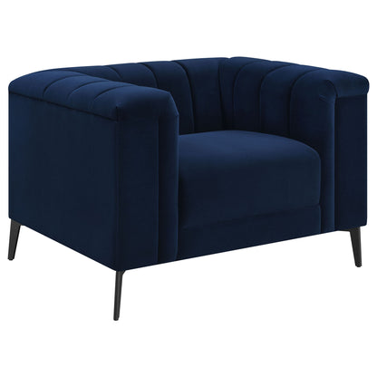 Darci - Accent Armchair With Seating And Tapered Legs - Blue Furniture Max