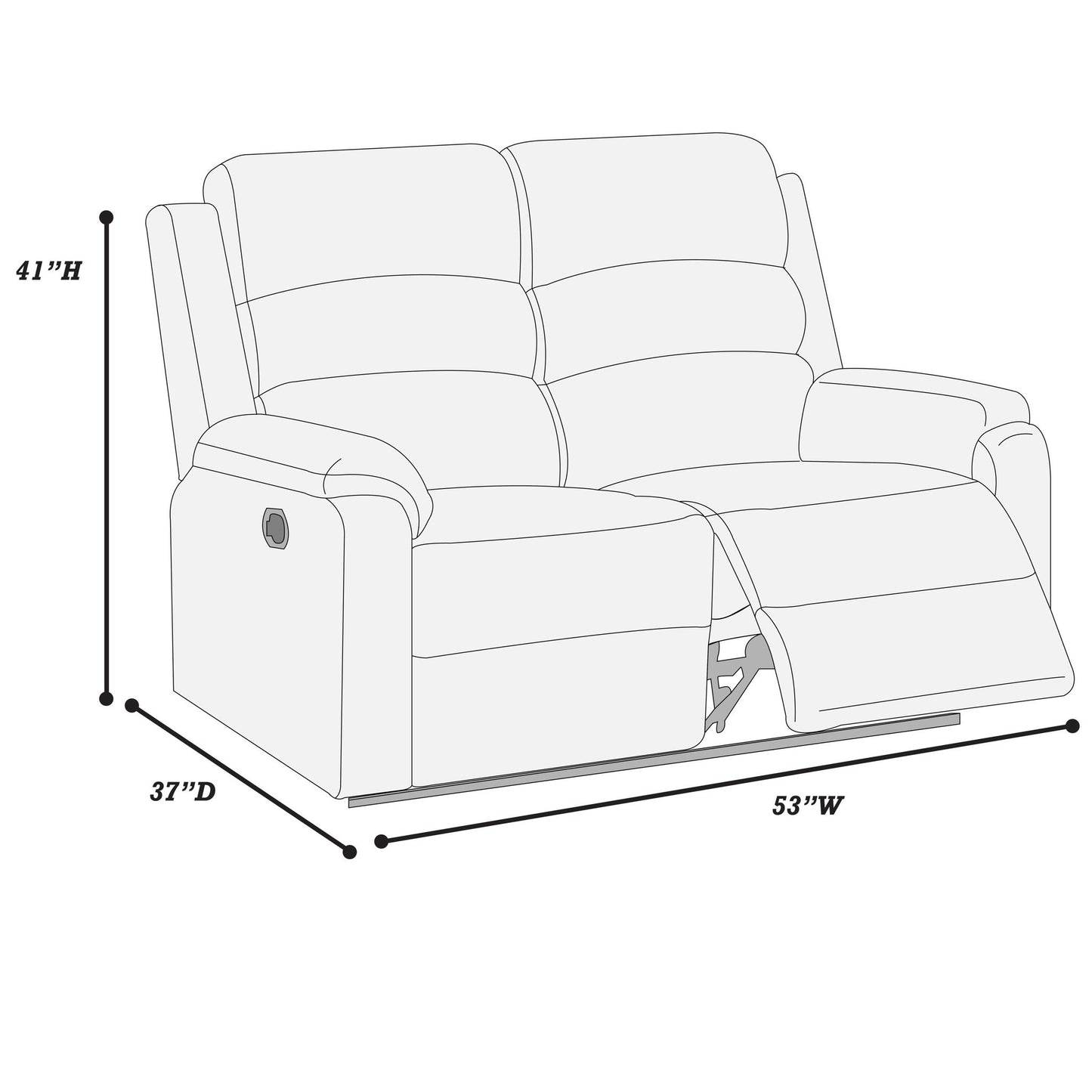 2 Piece Living Room Set With Manual Reclining Loveseat And Recliner Home Essentials
