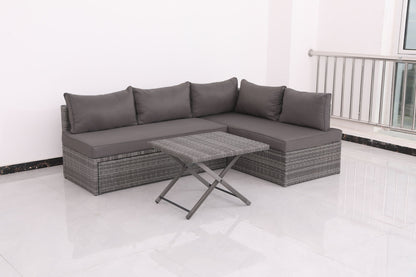 Patio Sofa With Cushions - Gray Home Essentials