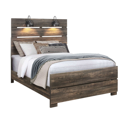 Monica - Bed With Panel Style And Slat Headboard Global Furniture USA