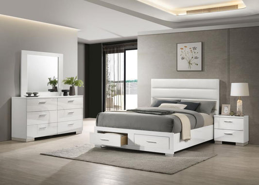 Felicity - Storage Bedroom Set - White Coaster Fine Furniture