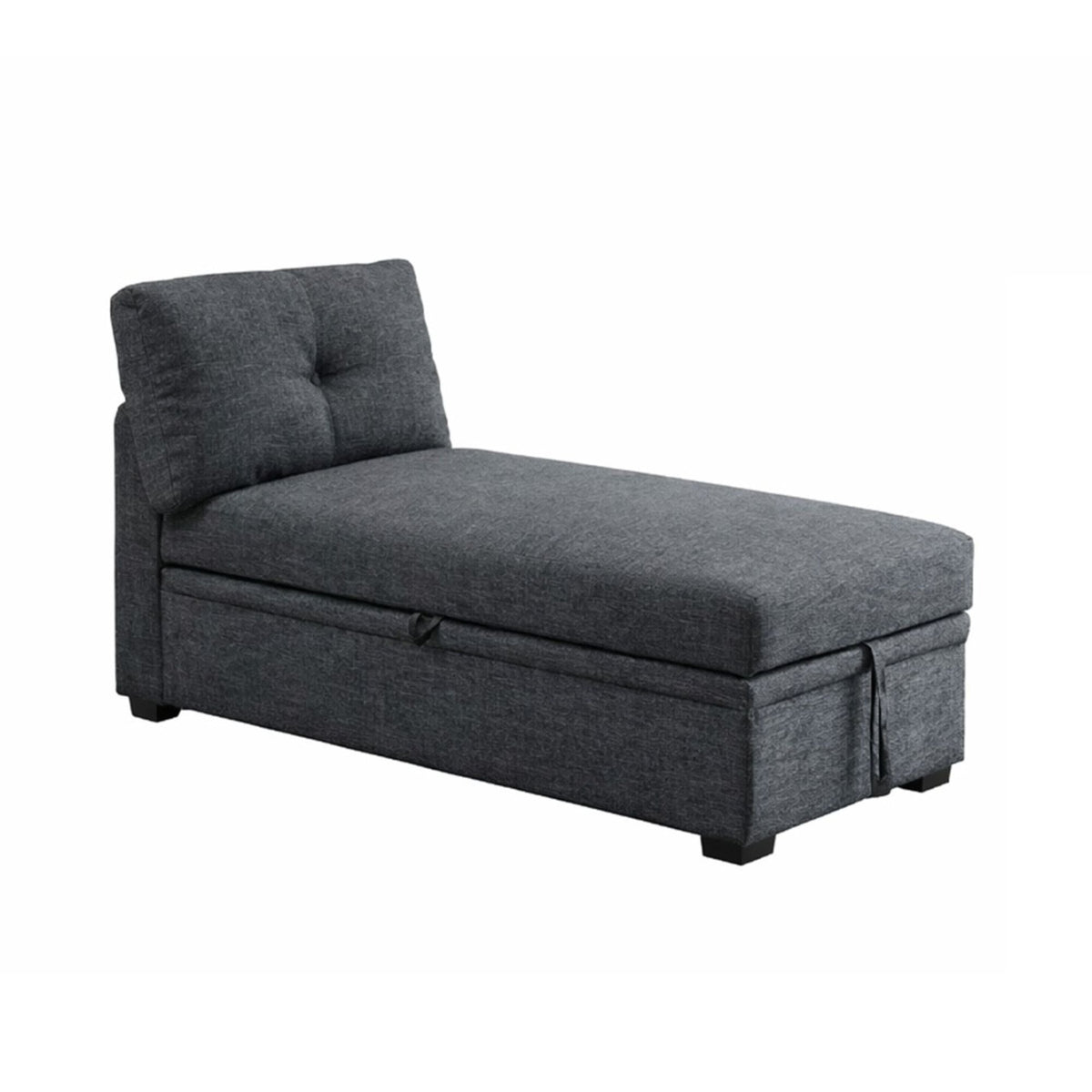 Reversible Storage Chaise - Dark Gray Home Essentials