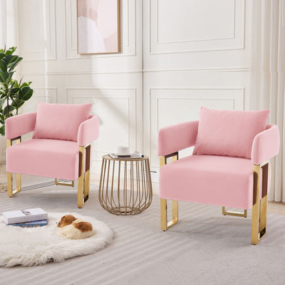 Modern Classic Design Decorative Chair Teddy Fleece Upholstered And Metal Foot Home Essentials