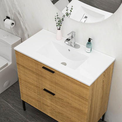 Premium Rectangular Vanity Top With Single Faucet Hole And Overflow Daily Nest