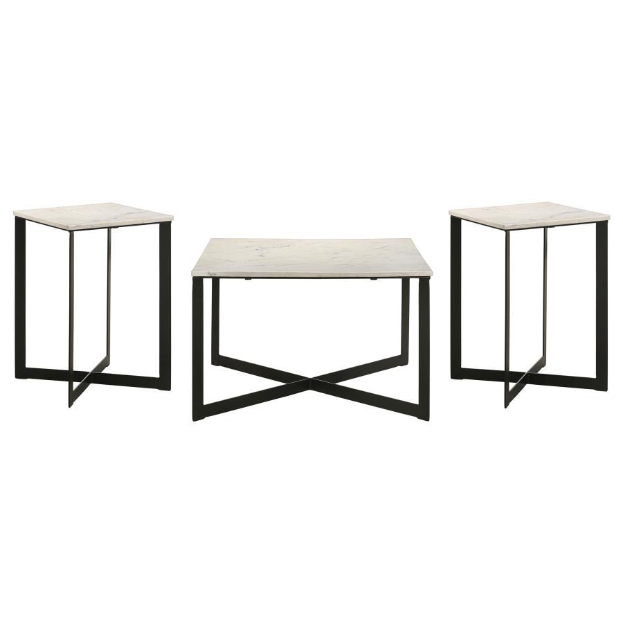 Tobin - Marble Top Coffee And End Table Set Coaster Fine Furniture