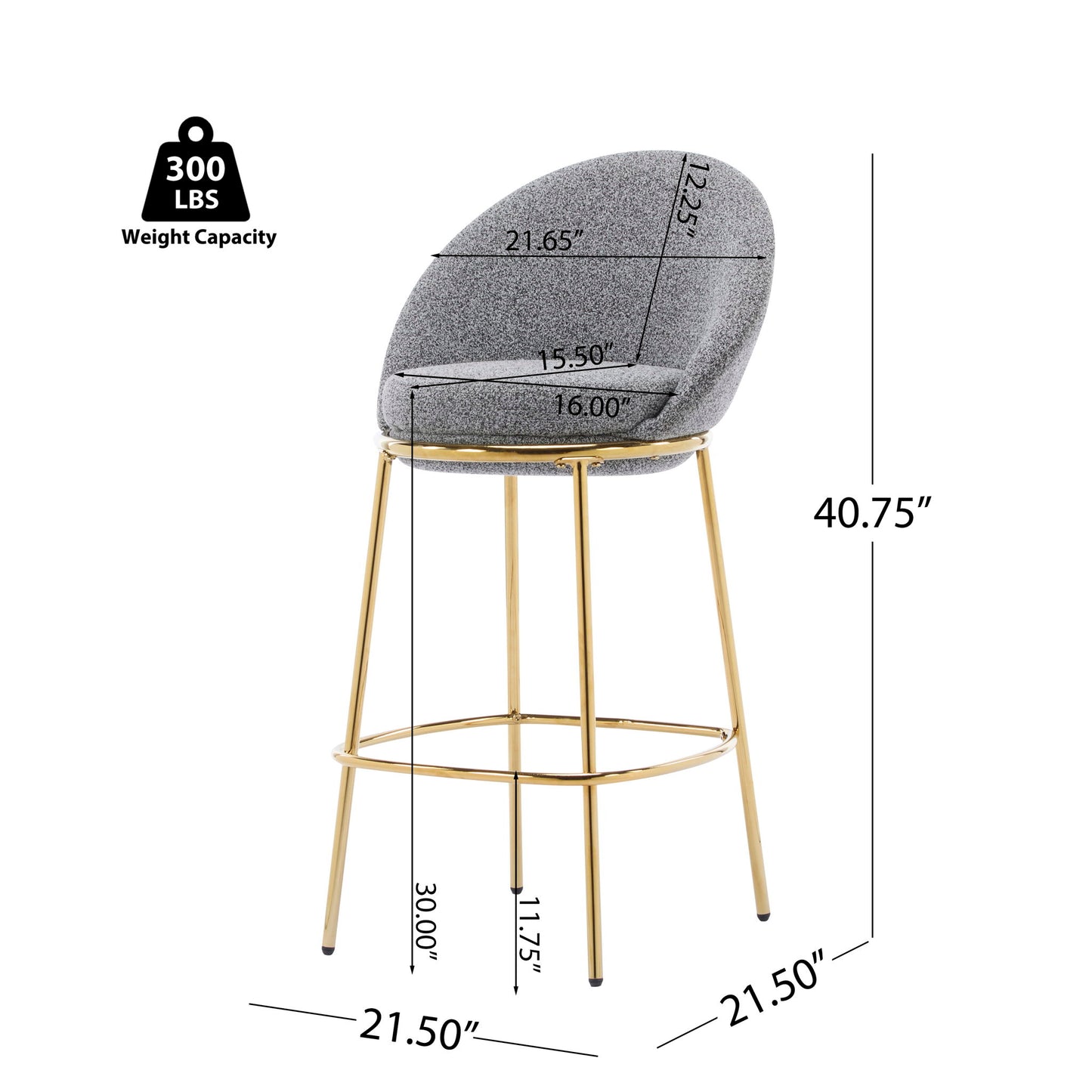 Celano - Upholstered Barstool (Set of 2) Noble House