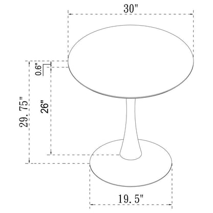 Arkell - Round Faux Marble Top Dining Table CoasterEveryday
