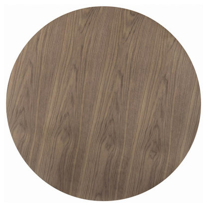 Cora - Round Wood Top Dining Table - Brown Walnut CoasterEssence