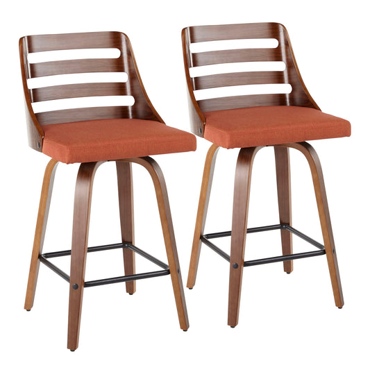 Trevi - Mid Century Modern Counter Stool (Set of 2) Lumi Source