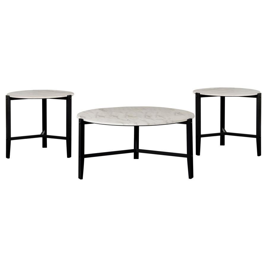 Tandi - Faux Marble Coffee Table Set Coaster Fine Furniture
