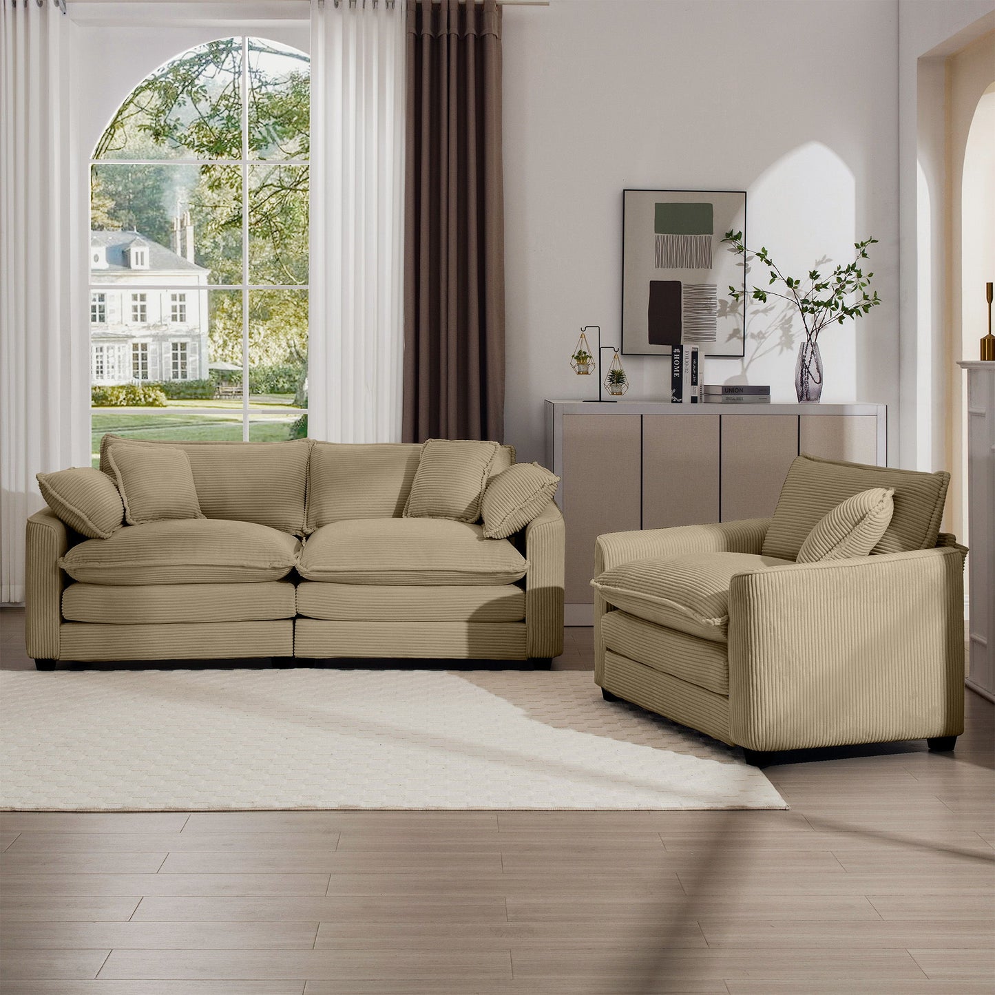 Elegant Oversized Sectional Sofa Set With Deep Seats And Flexible Layout Home Essentials