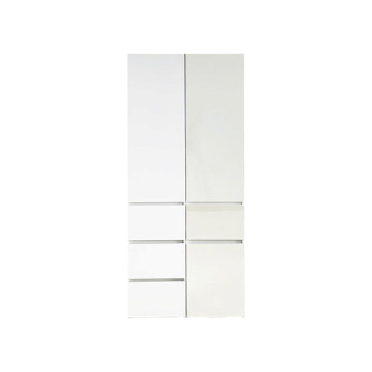 Elise - Modular Wood Closet System With Mirror In Customizable Storage Solution - White Home Essentials