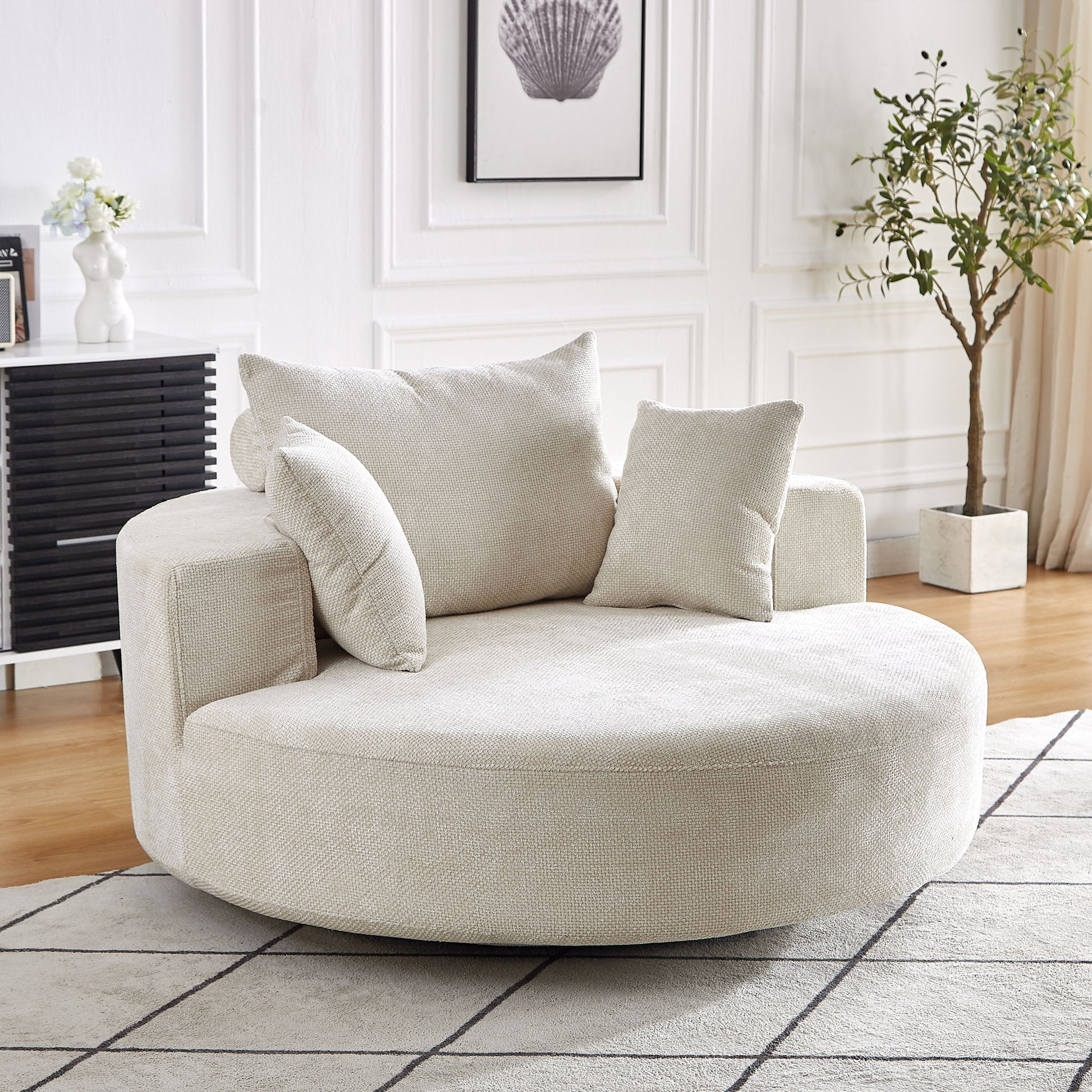 Swivel Chair With Rotating Base For Living Room Home Essentials