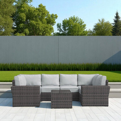 Stylish Wicker Patio Set Table LSI Patio Furniture