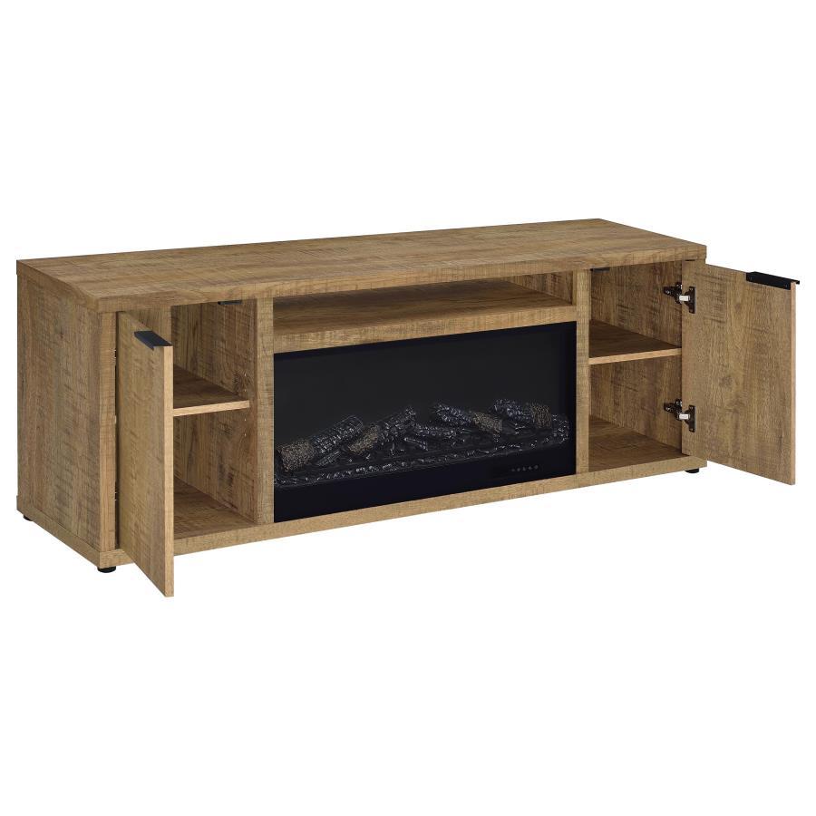 Fuller - 60" 2-Door TV Stand Fireplace Media Console - Mango Coaster Fine Furniture