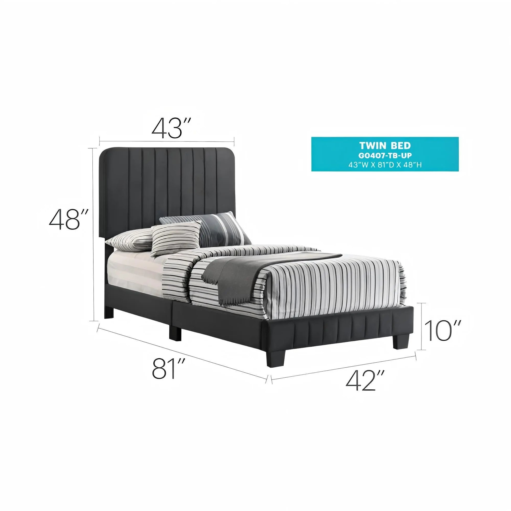 Channel Tufted Bed Glory Furniture