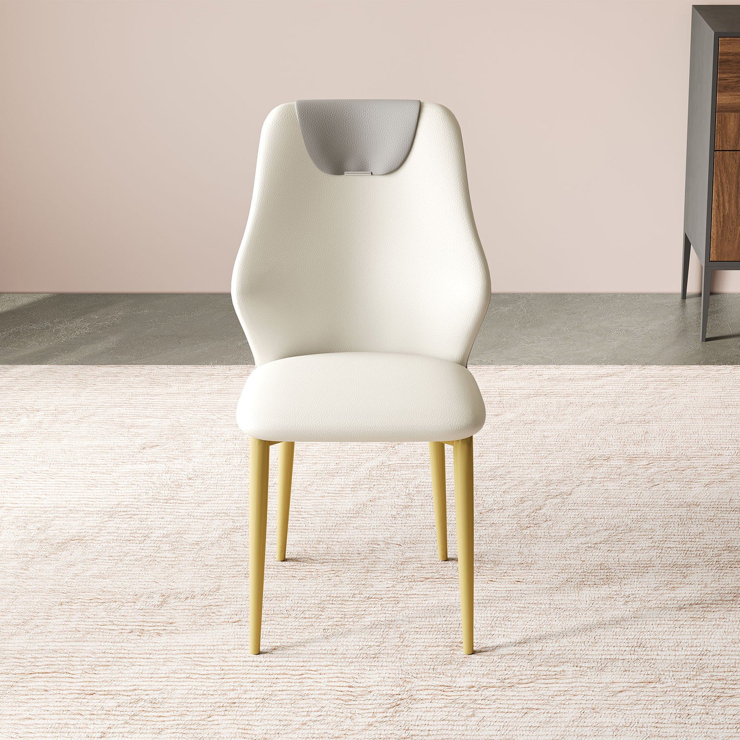 Dining Chairs (Set of 2) - Beige / Gray Home Essentials