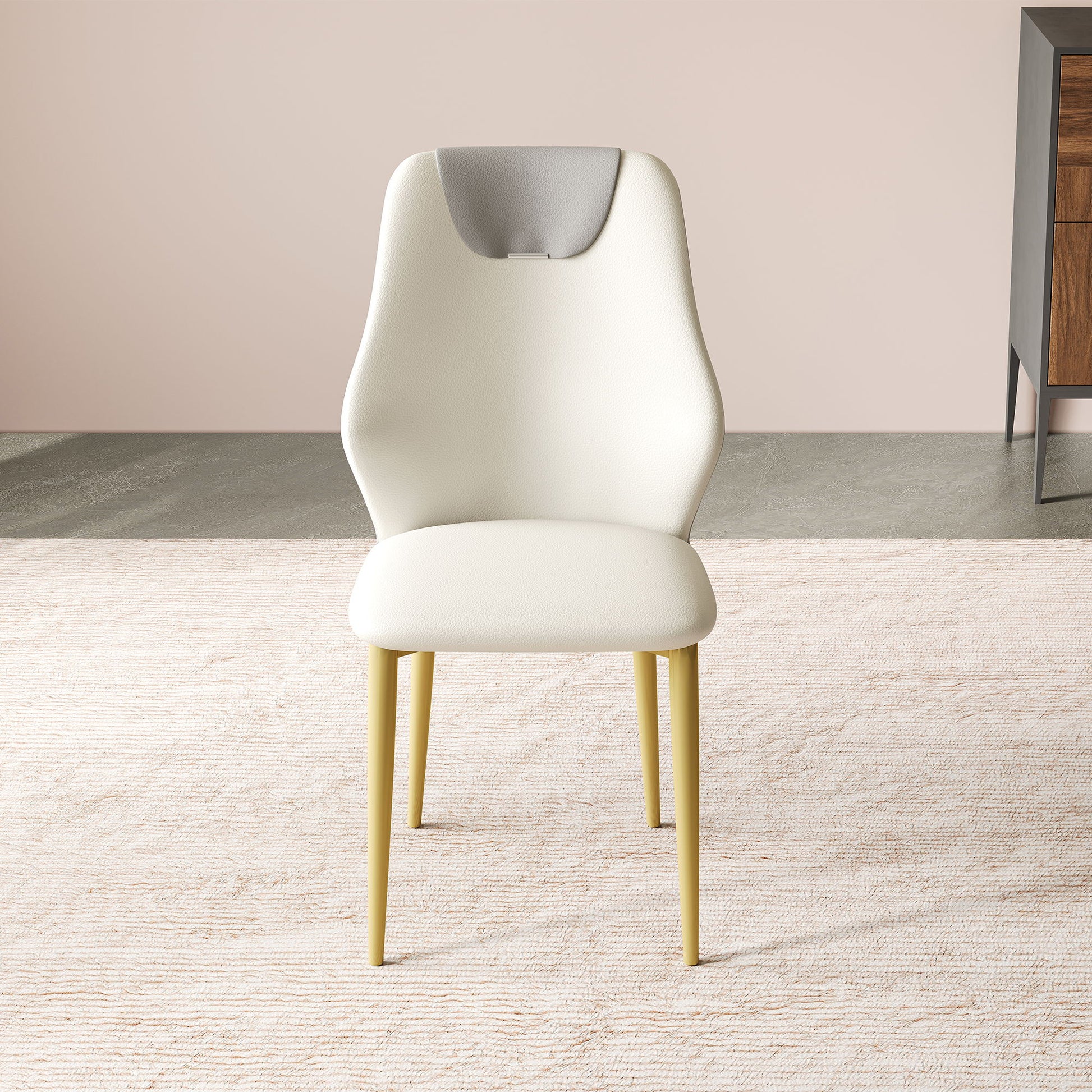 Dining Chairs (Set of 2) - Beige / Gray Home Essentials