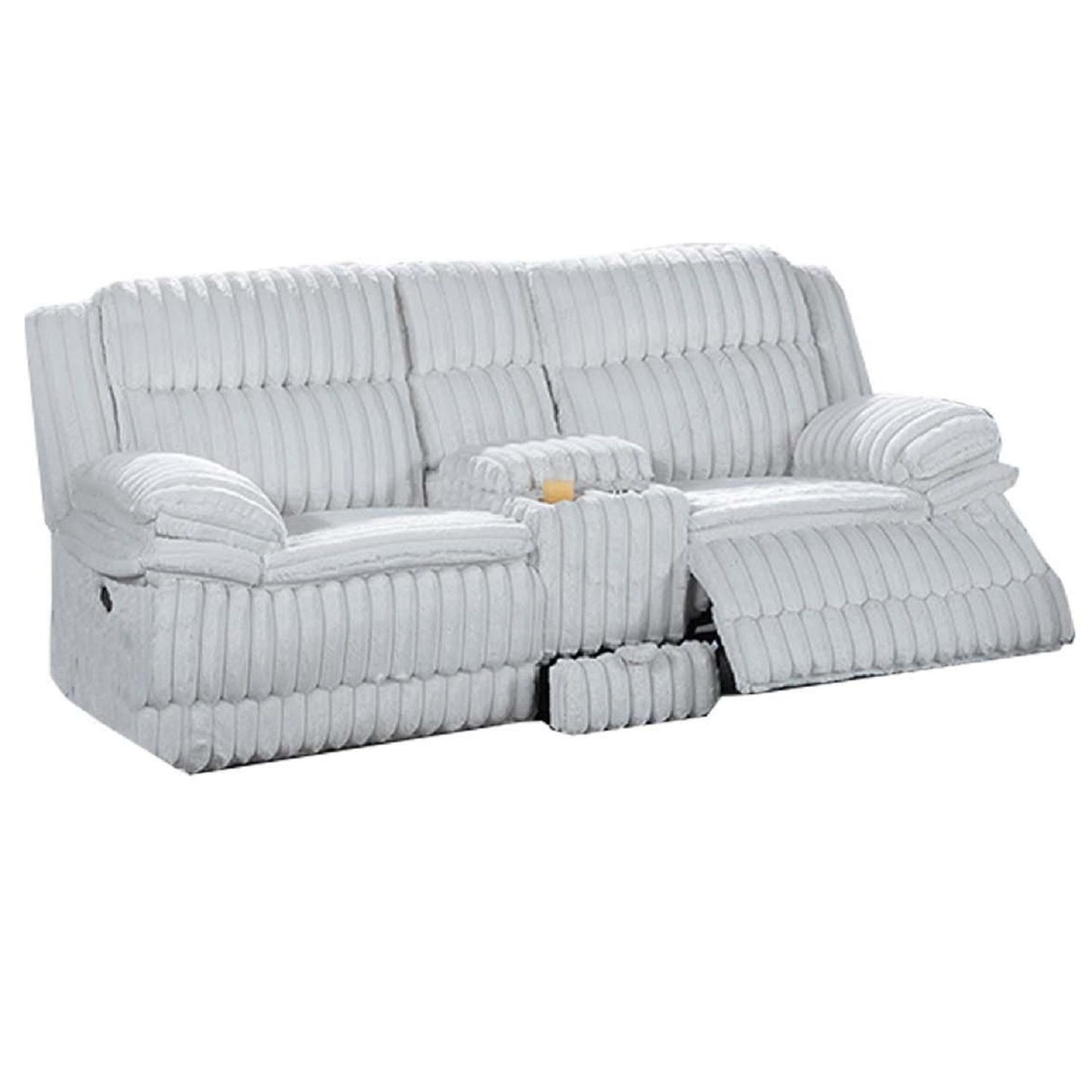 Contemporary Motion Loveseat With Console Storage Home Essentials
