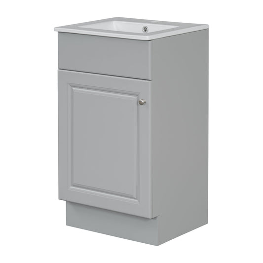 Bathroom Vanity With Sink, Cabinet With Adjustable Shelf Noble House