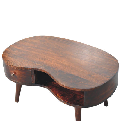 Wooden Wave Coffee Table - Walnut Artisan Furniture