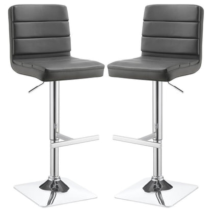 Bianca - Square Upholstered Adjustable Bar Stools (Set of 2)