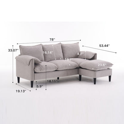 Convertible Combination Sofa With Footstools With Storage Home Essentials