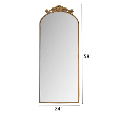Vintage Arched Full Body Mirror, Wall Mounted For Living Room Daily Nest
