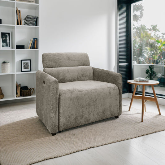 Ava - Power Modern Recliner - Beige Chapel Hill