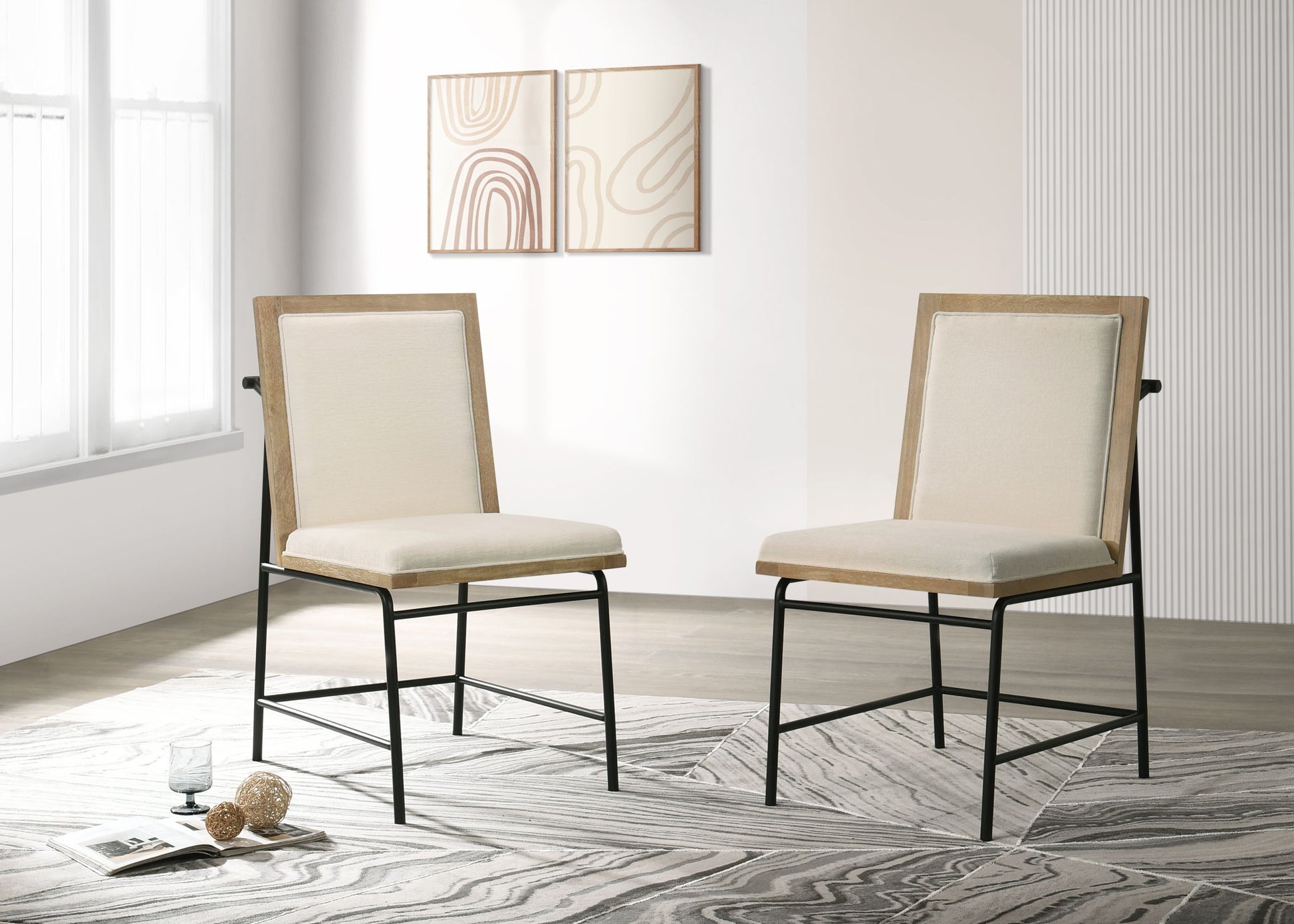 Torrance - Dining Chairs (Set of 2) - Oak Finish Lilola Home