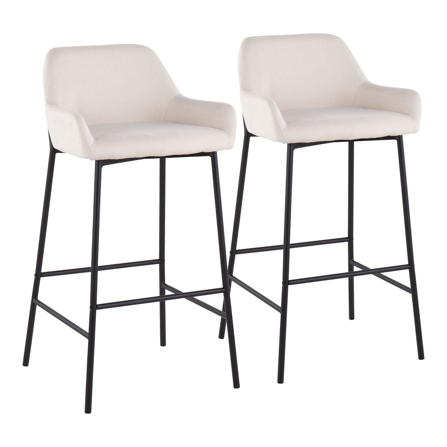 Daniella - Industrial Fixed Height Bar Stool (Set of 2) Lumi Source